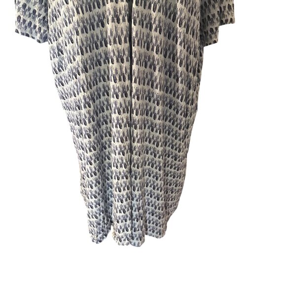 Ulla Popken v-neck short sleeve long plus size gray and white top size 20/22 - Picture 5 of 7